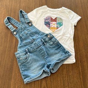 Overalls and Shirt Girls Set!